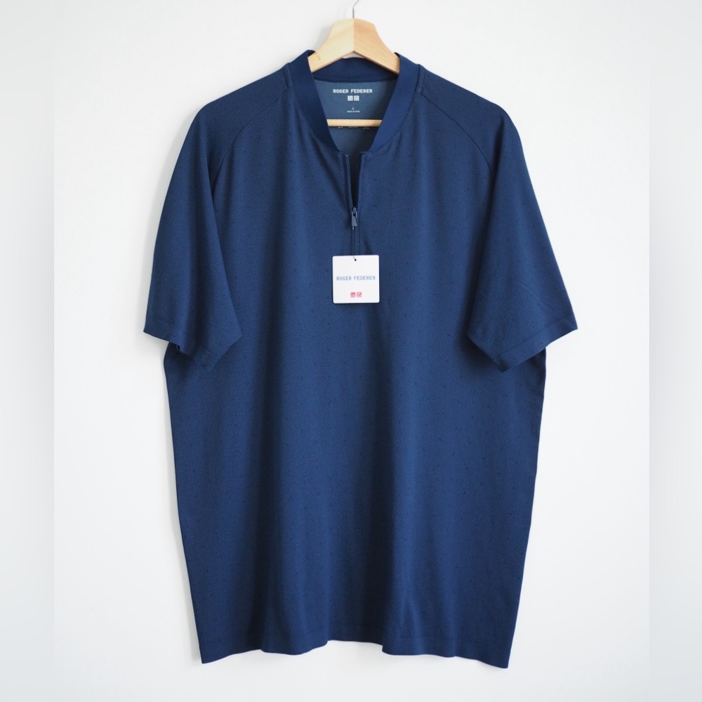 Roger Federer performance tennis Uniqlo dry ex polo activewear shirt